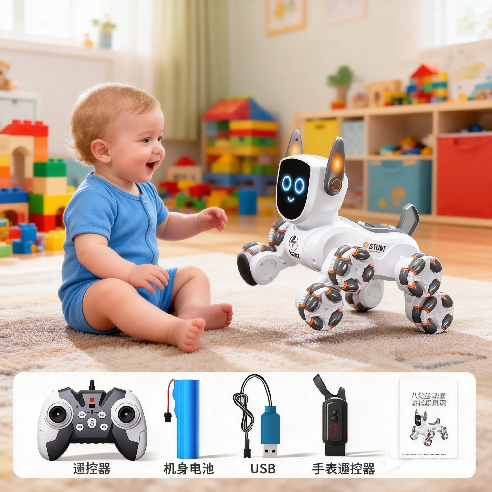 F03 - Robot Inteligente con IA y Control Remoto - Camina, Canta, Baila - Movimientos Humanoides