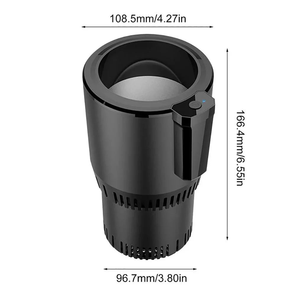 Enfriador de Bebidas para Auto DC 12V con Adaptador para Casa, Portavasos Refrigerador Eléctrico para Coche y Oficina