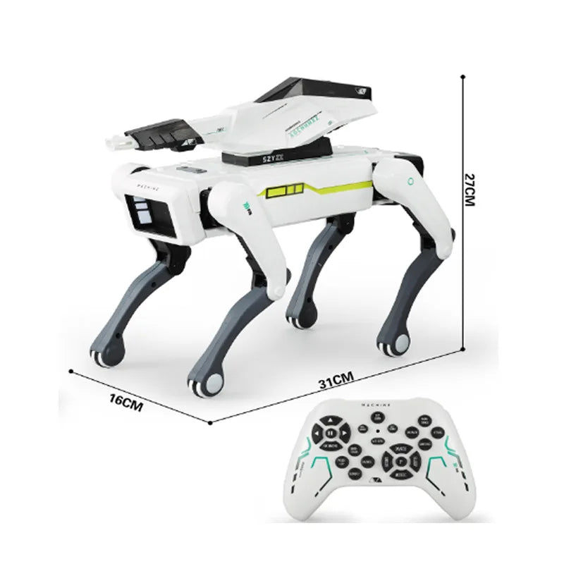 Perro Robot Bombero Inteligente con IA - Mascota Electrónica - Interacción por Voz - Control Remoto - Juguete para Niños