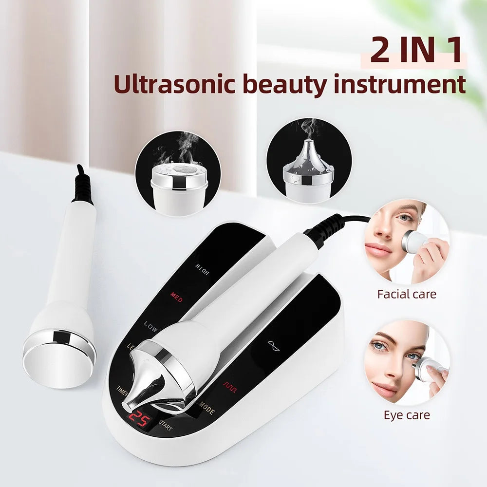 Máquina de cuidado facial ultrasónica – masajeador anti-edad para piel y ojos