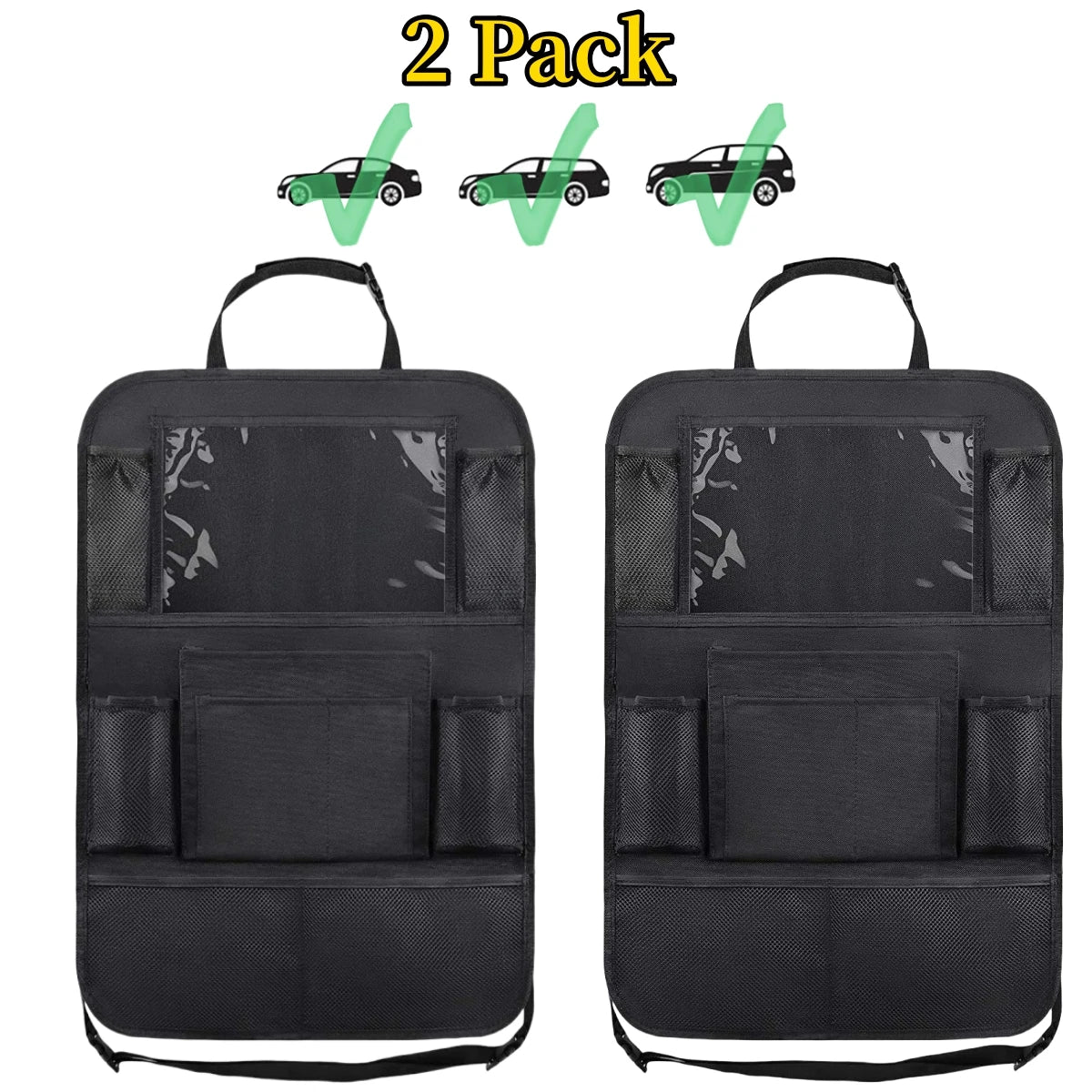 Organizador trasero para asiento de auto – 10 bolsillos y porta tablet