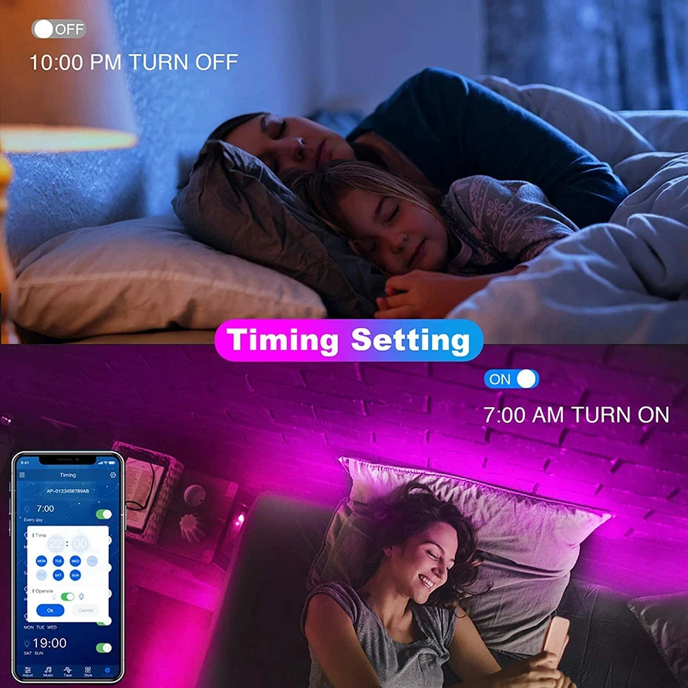 Tira LED Bluetooth SMD 5050 – control remoto APP, flexible y para decoración