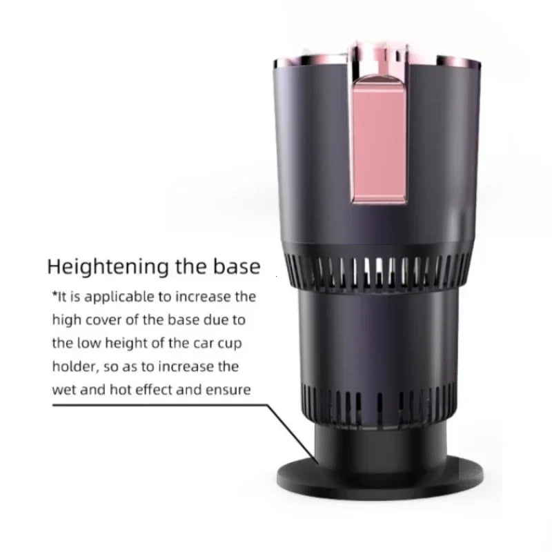Portavasos Inteligente para Auto 2 en 1 - Enfriamiento y Calentamiento - Refrigeración Rápida - Frío y Caliente - Mini Pantalla Táctil - Para Bebidas, Tazas y Latas
