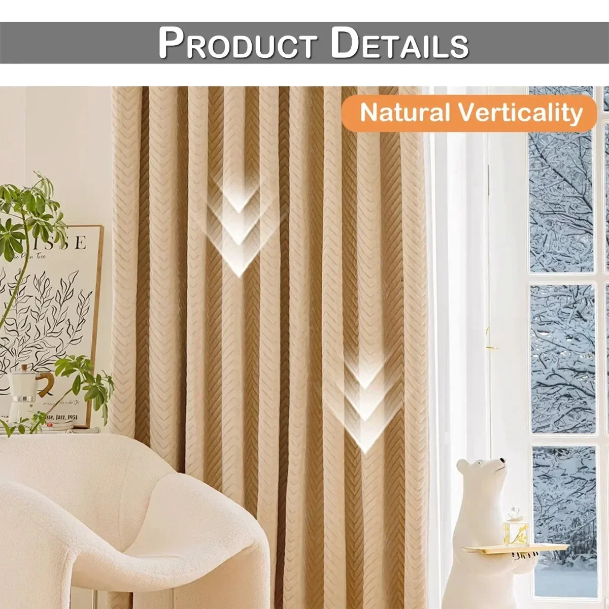 Cortina blackout para living – cortaviento y cálida para invierno