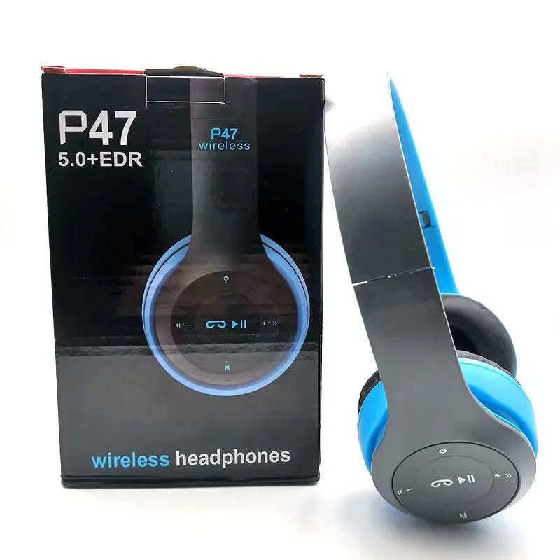 Auricular P47 Inalámbrico Bluetooth 5.3 – Cancelación de Ruido, Estéreo, Micrófono, Batería de Larga Duración