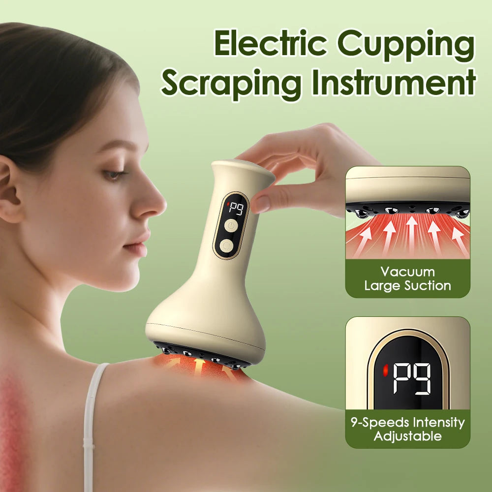 Masajeador eléctrico de ventosas – dispositivo inteligente para cuerpo, cuello y brazos