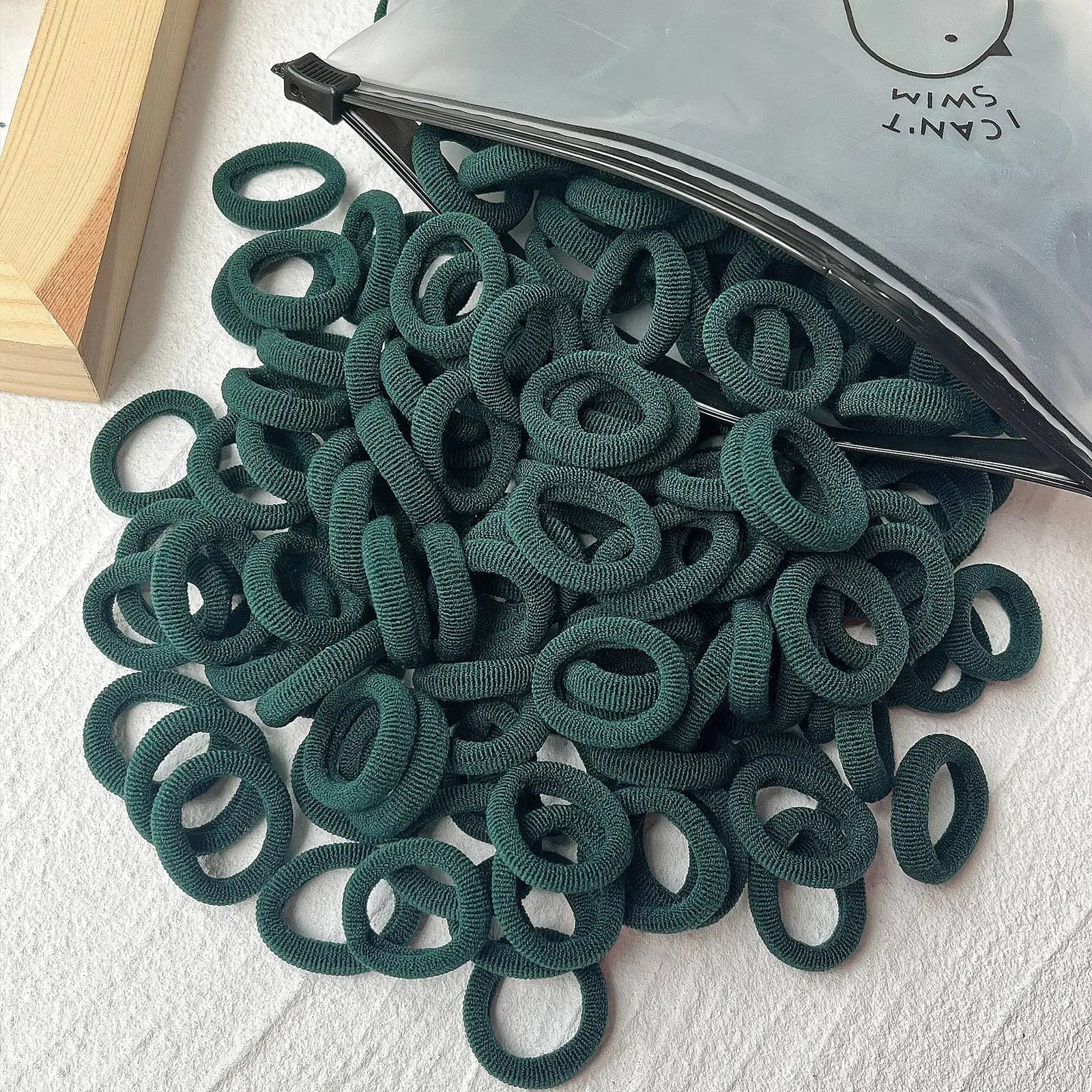 Set de 20/50 ligas elásticas para cabello – scrunchies y bandas de colores para niñas