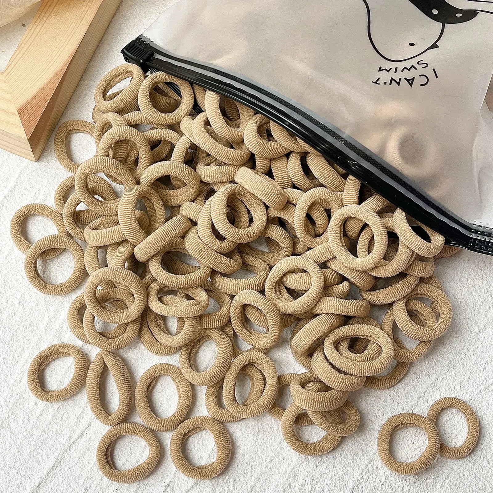 Set de 20/50 ligas elásticas para cabello – scrunchies y bandas de colores para niñas