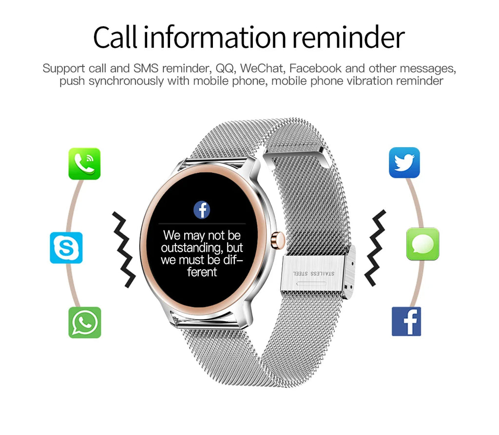 Smartwatch 1.69" – monitor de ritmo cardíaco, notificaciones y resistencia IP67