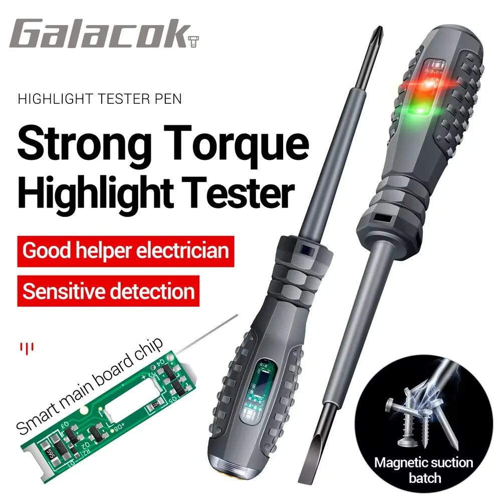 Destornillador eléctrico multifunción – tester sin contacto 70-600V con luces indicadoras