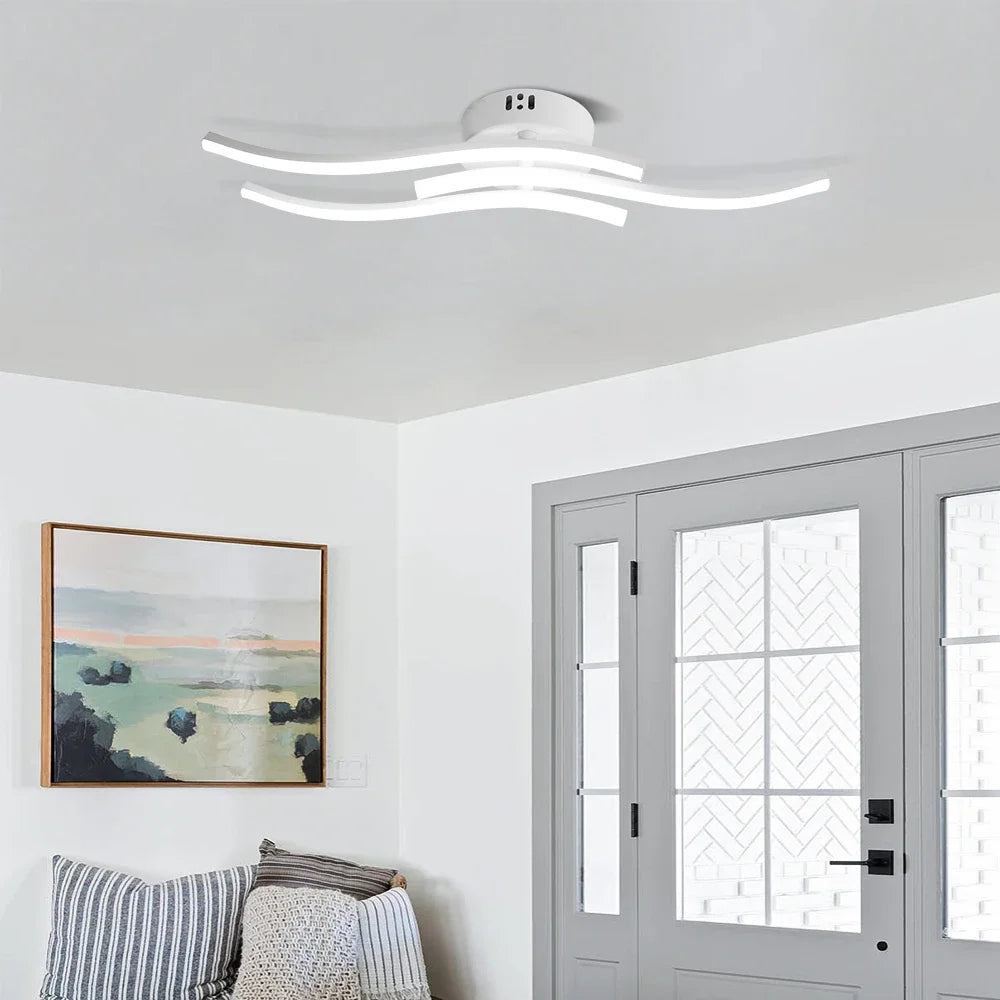 Lámpara de techo lineal – luz tricolor para living, dormitorio y comedor