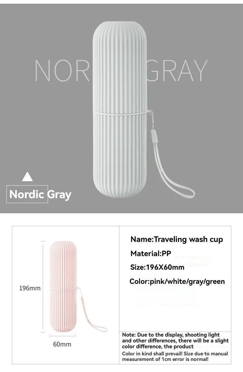 Estuche portátil para cepillo y pasta dental – caja protectora para viaje y camping