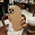 Funda personalizada para iPhone – cuero con nombre e iniciales para modelos 11 a 17