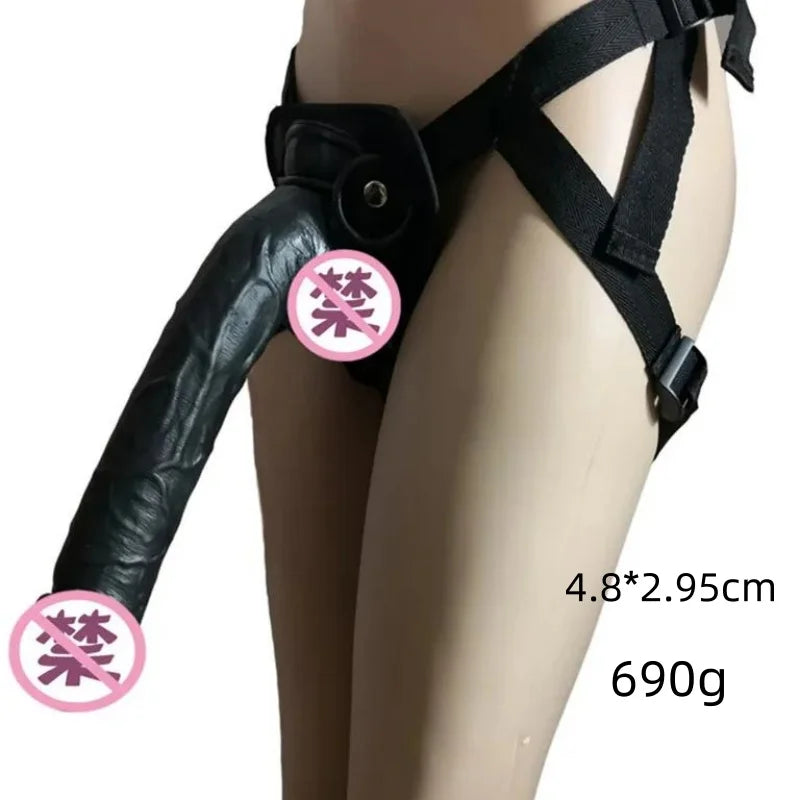 Strapon Huge Realistic Dildos Leather Harness Strap on Thick Penis with Suction Cup Adult Sex Toys for Women Lesbian Masturbator