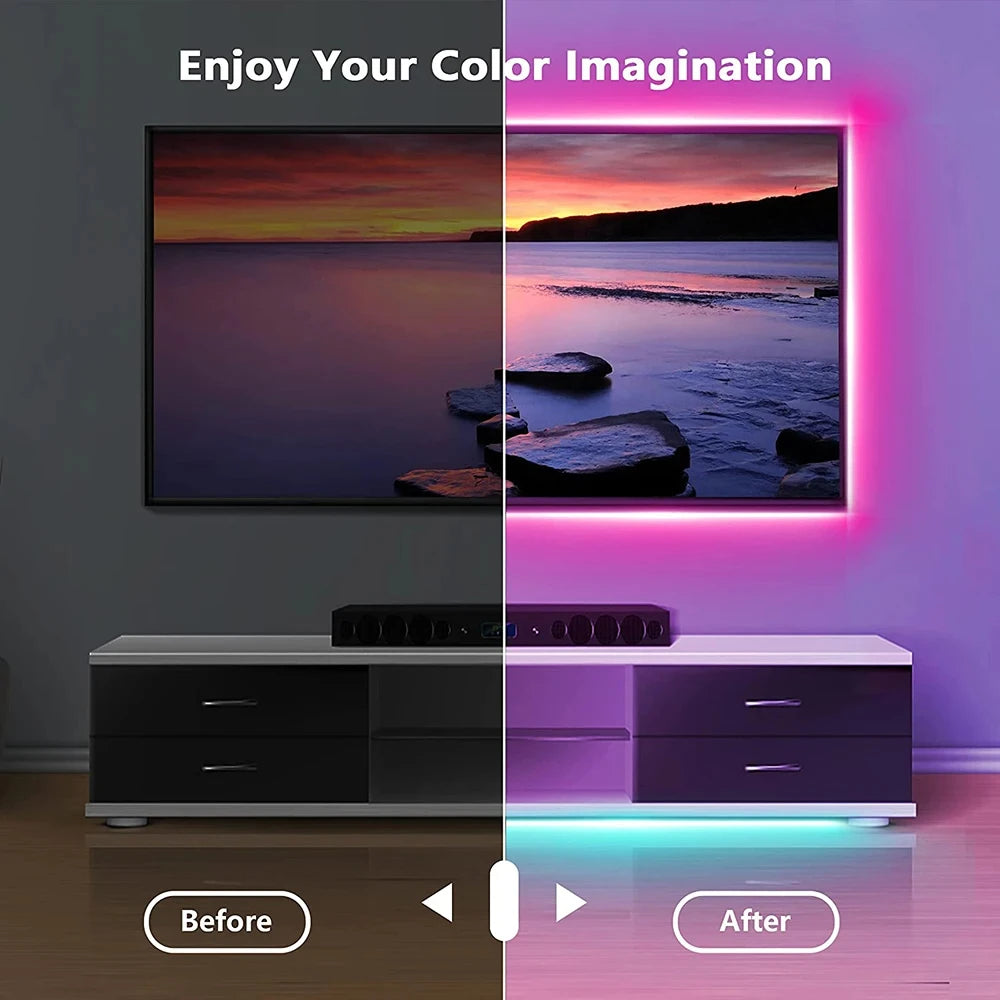 Tira LED Bluetooth SMD 5050 – control remoto APP, flexible y para decoración