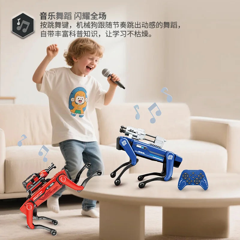 Perro Robot Bombero Inteligente con IA - Mascota Electrónica - Interacción por Voz - Control Remoto - Juguete para Niños