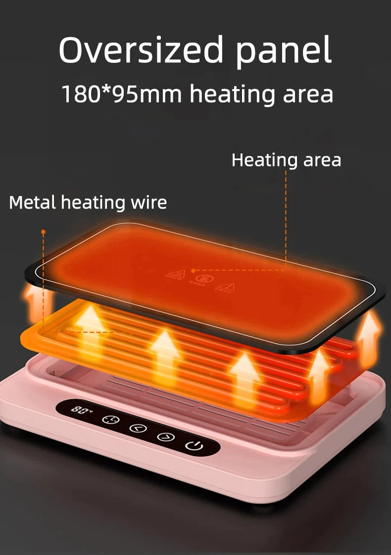 Calentador de Tazas 50W - Placa Caliente Eléctrica - 9 Niveles de Temperatura - Posavasos Calentador - Para Lonchera, Leche, Café - Hogar y Oficina
