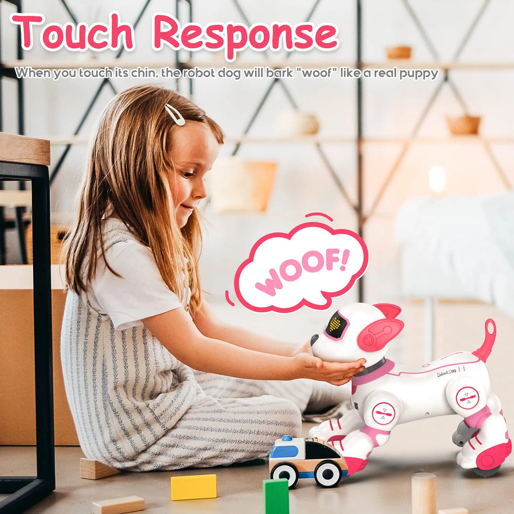 Perro Robot Inteligente con Control Remoto - Canta, Baila y Sigue - Acrobacias Smart - Música Interactiva - Cachorro Programable - Regalo para Niños