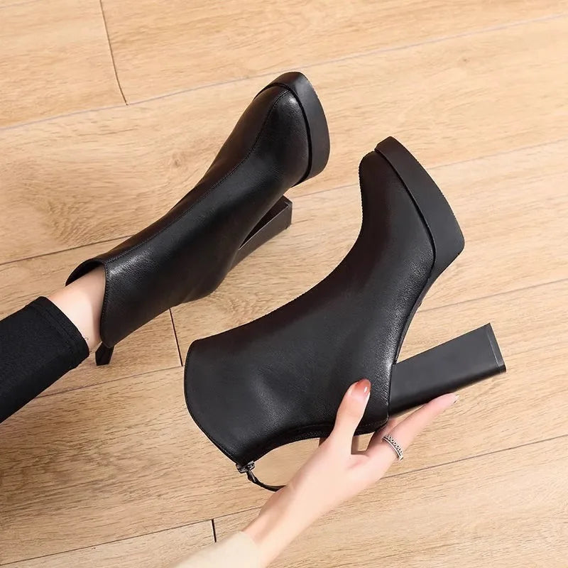 Botas plataforma mujer – cuero de lujo y tacones super altos