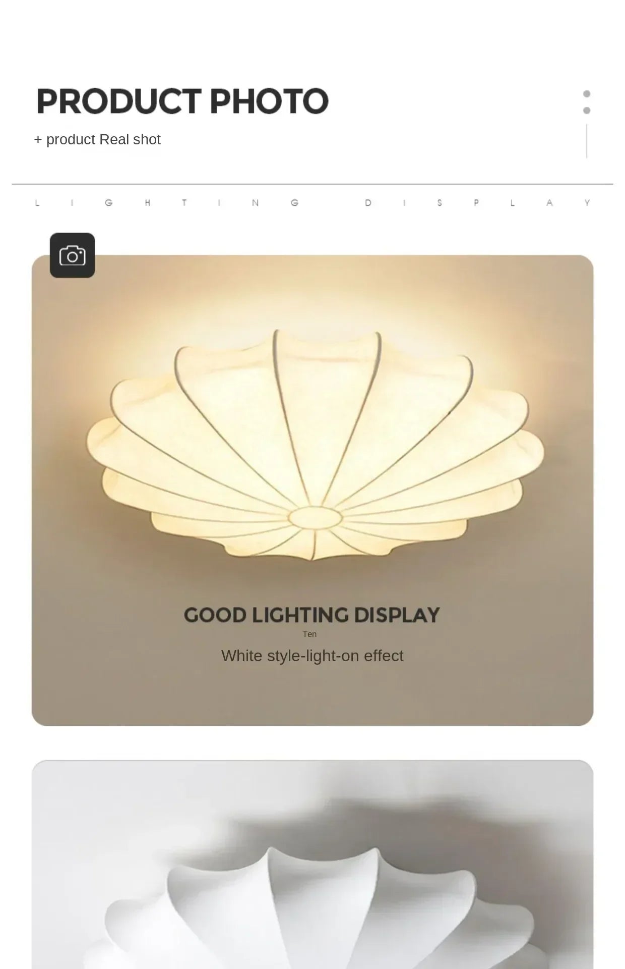 Lámpara de techo italiana Wabi-Sabi – estilo retro de seda con protección ocular