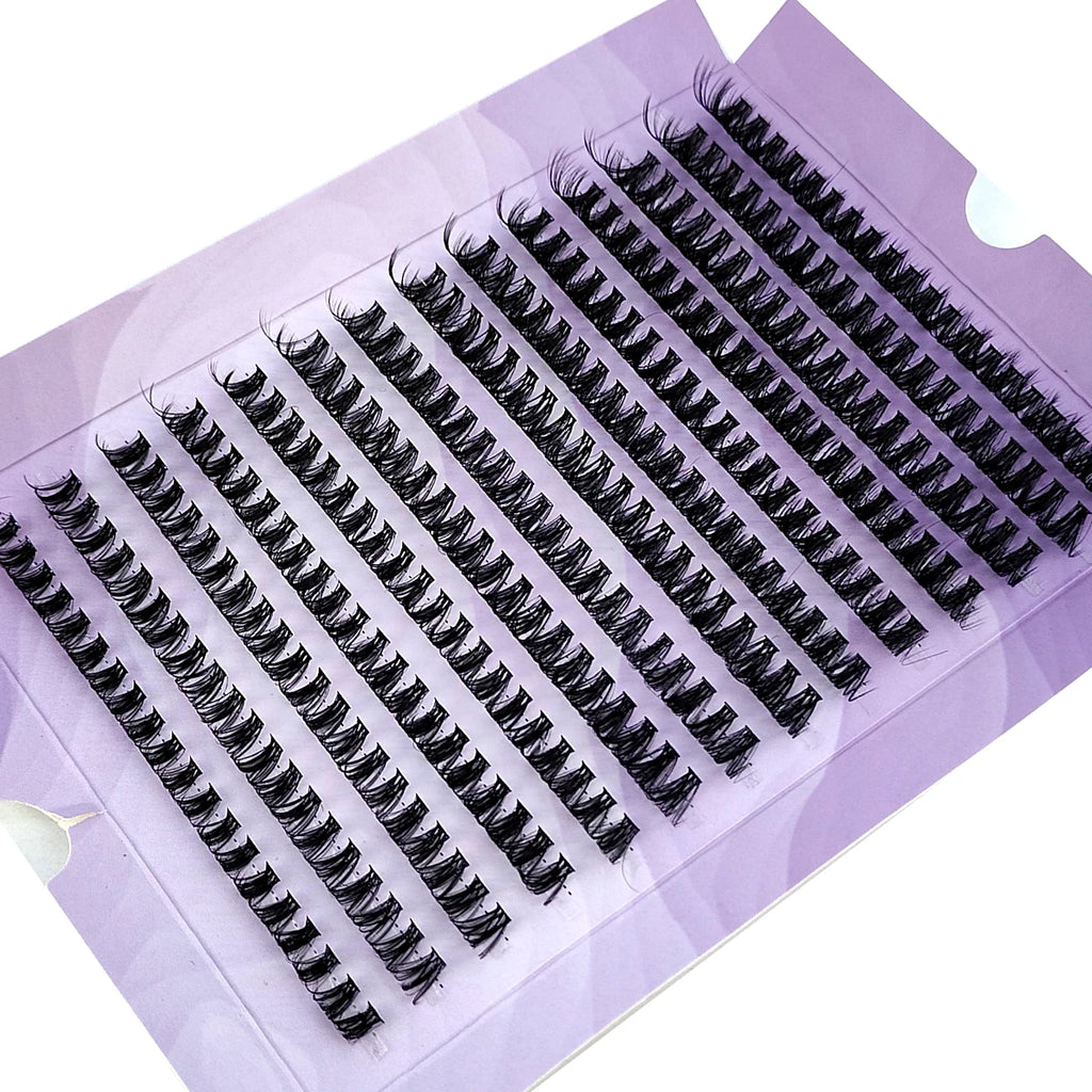 Paquete 280 pestañas mink 3D – extensiones individuales volumen ruso, ultra finas 0.05mm