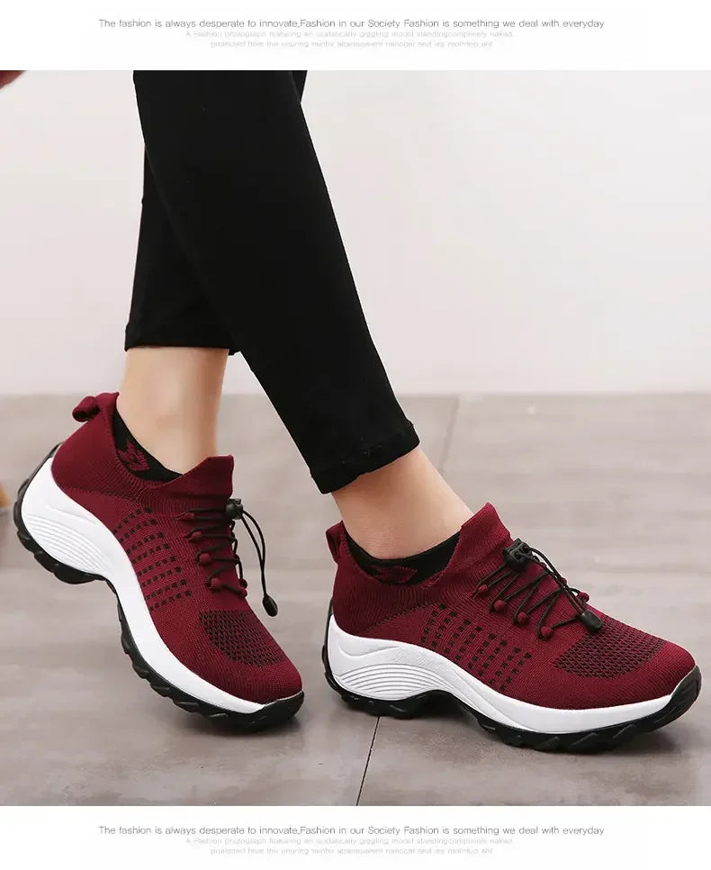 Zapatillas outdoor mujer – jogging, plataforma ligera y antideslizantes