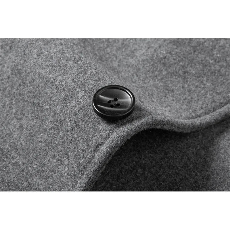Abrigo de lana mid-length para hombre – estilo casual ejecutivo con onda moderna