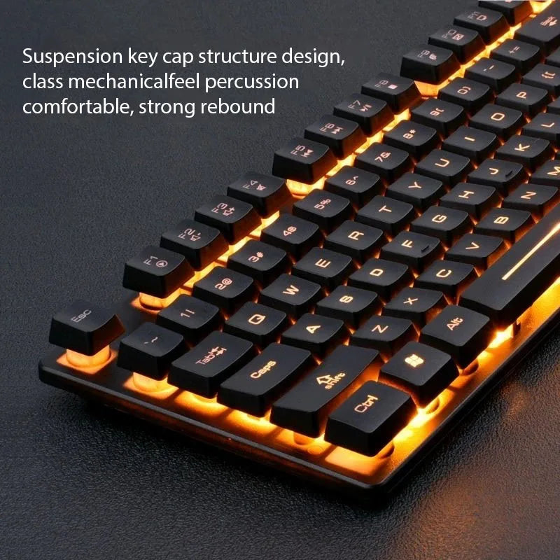 Set teclado y mouse KM320 – resistente al agua y retroiluminado para gaming