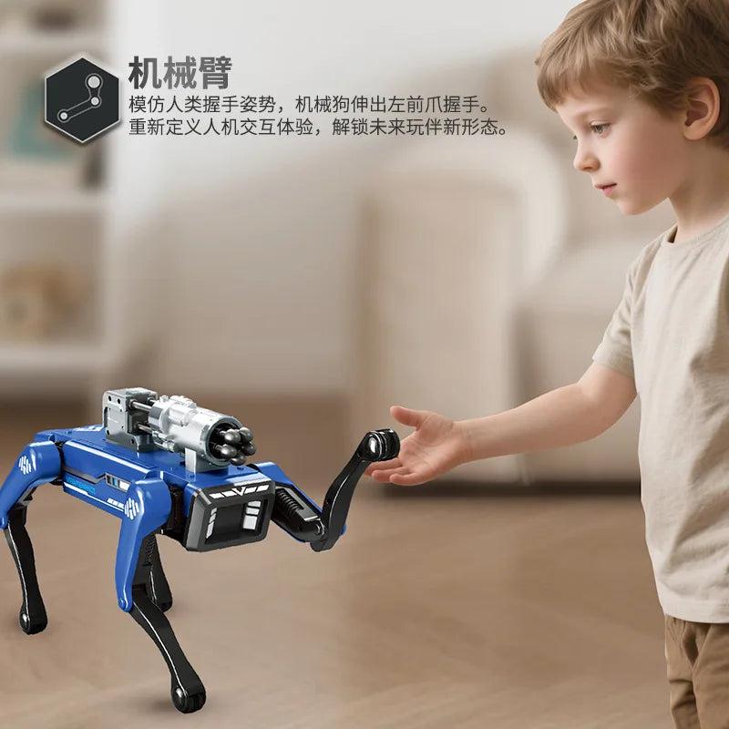Perro Robot Bombero Inteligente con IA - Mascota Electrónica - Interacción por Voz - Control Remoto - Juguete para Niños