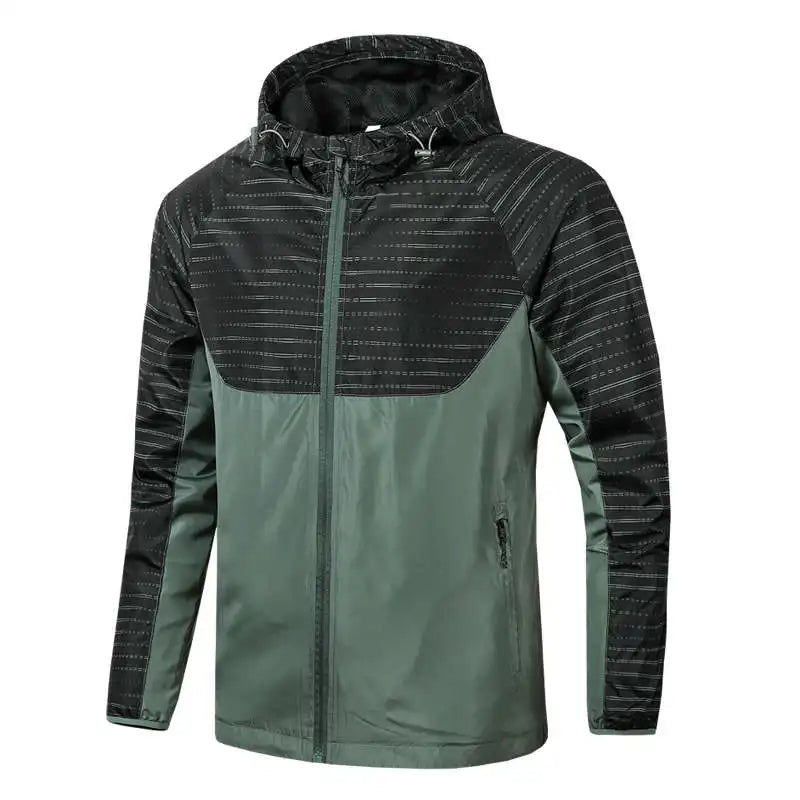 Cortaviento hombre con capucha – chaqueta deportiva para otoño con logo personalizado