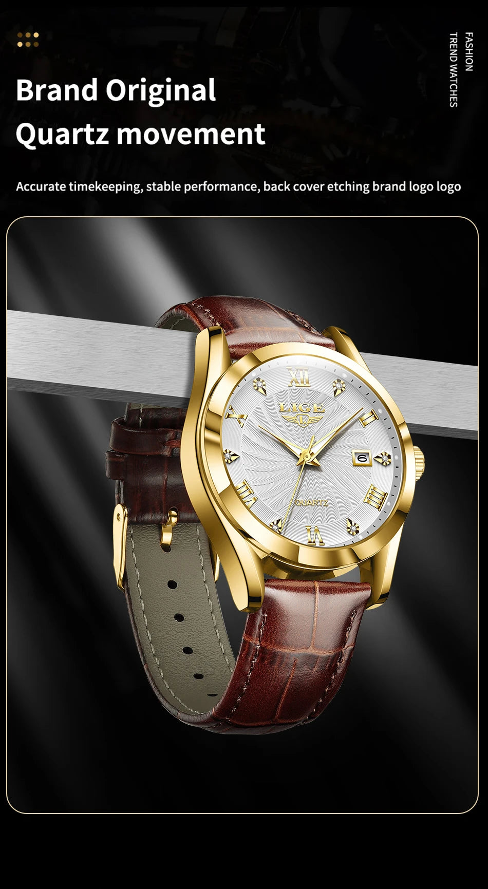 Reloj mujer LIGE – elegante, deportivo y resistente al agua