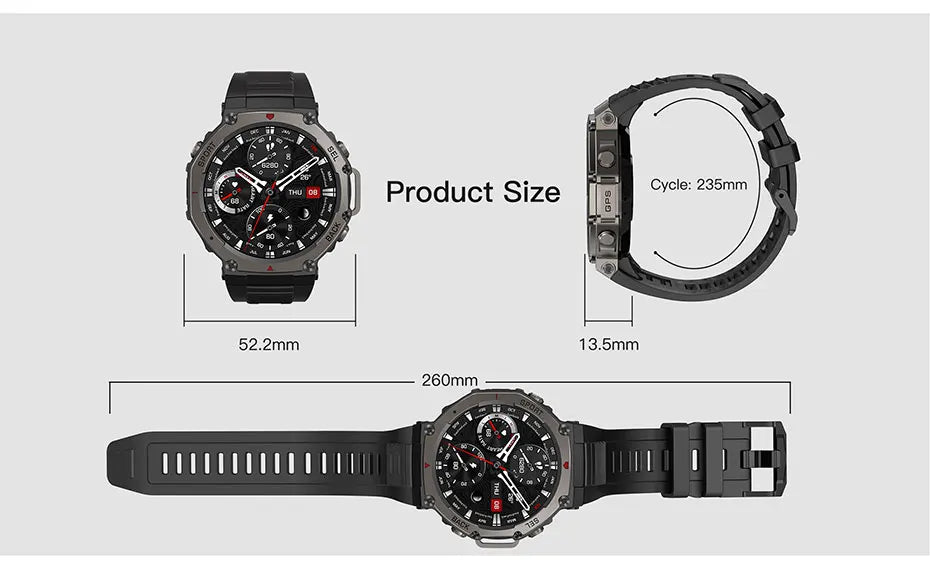 Smartwatch T-Rex 3 GPS – pantalla AMOLED, resistente 5ATM y monitor fitness