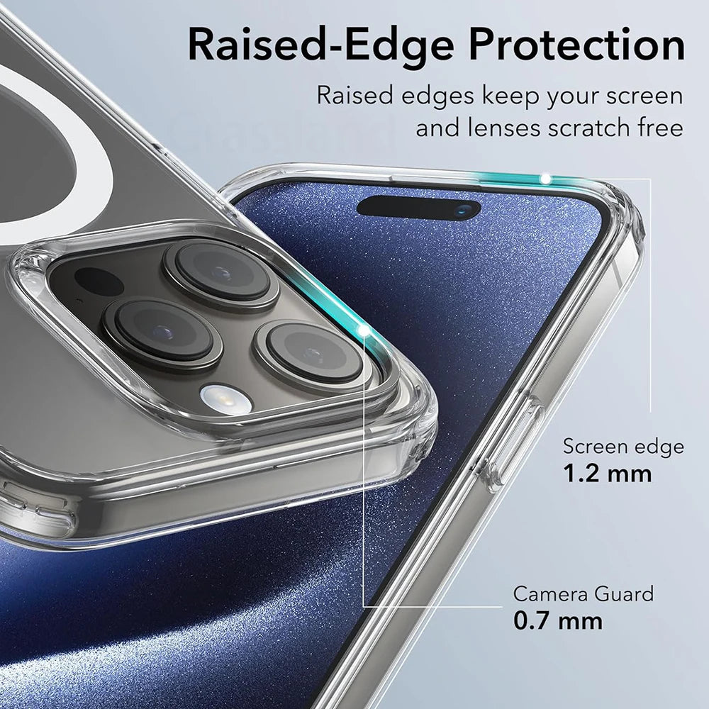 Funda transparente con carga magnética inalámbrica – compatible con MagSafe para iPhone