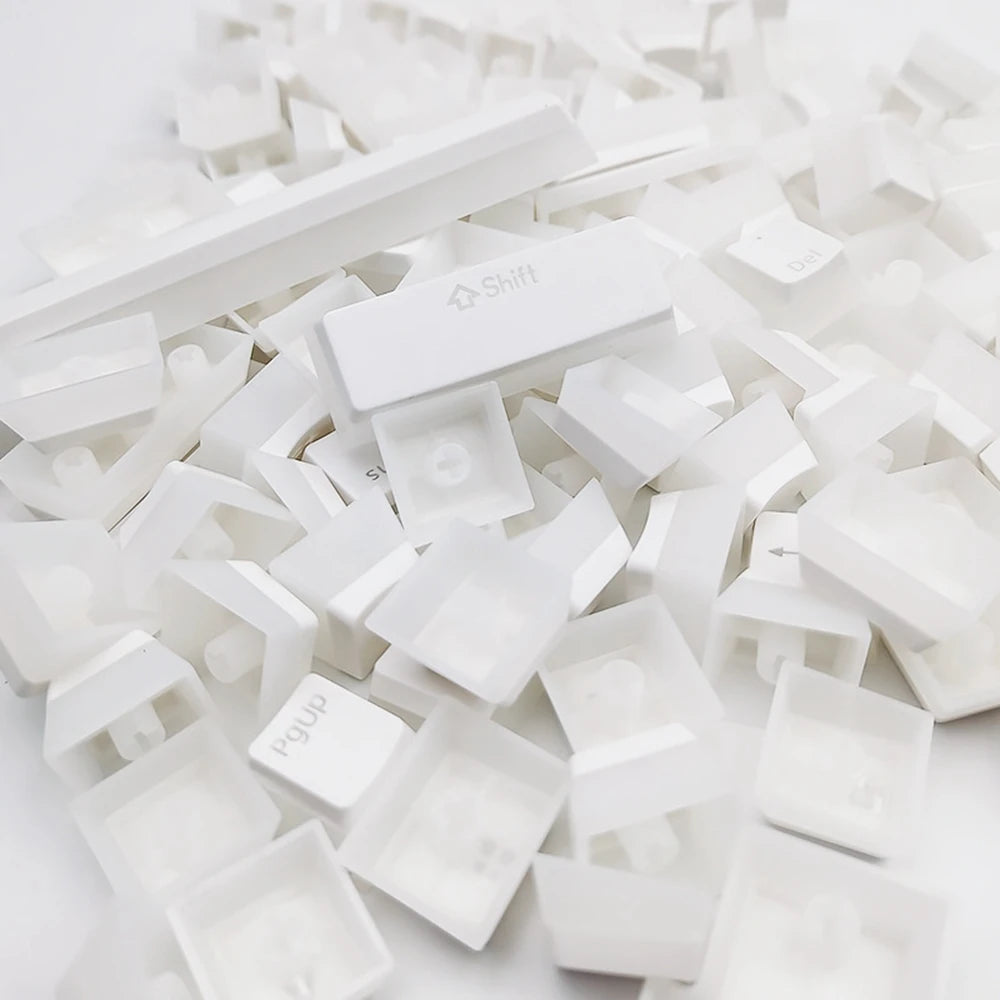 Set de keycaps PBT OEM – 129 teclas transparentes estilo pudding para teclado mecánico