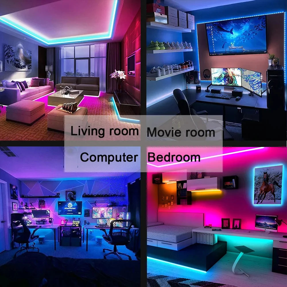 Tira LED Bluetooth SMD 5050 – control remoto APP, flexible y para decoración