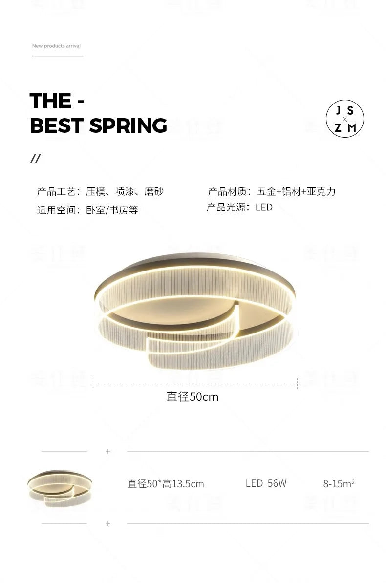 Lámpara de techo italiana – lujo moderno y creativo para dormitorio principal