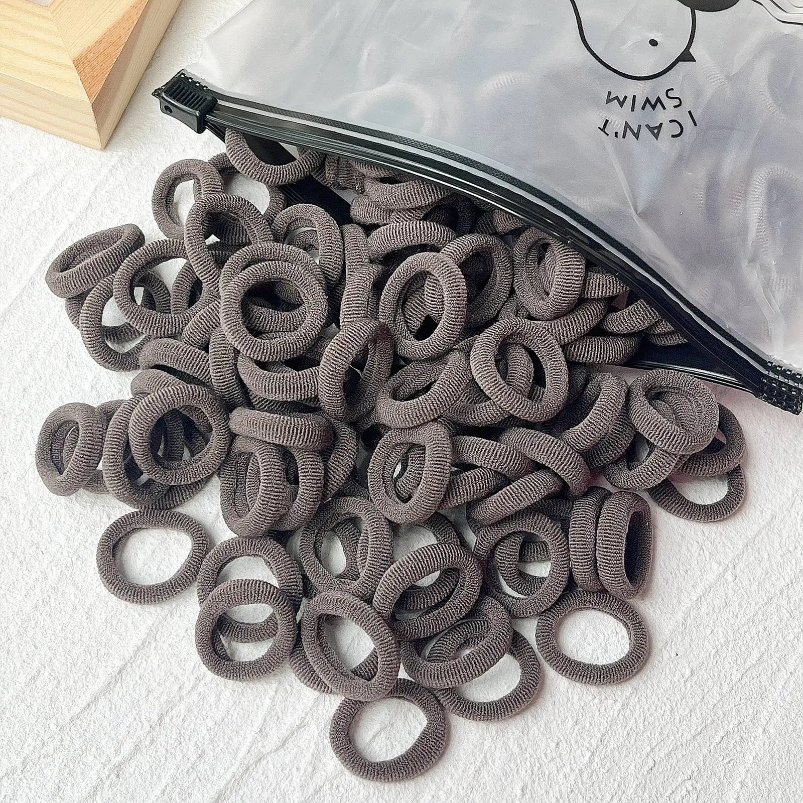 Set de 20/50 ligas elásticas para cabello – scrunchies y bandas de colores para niñas