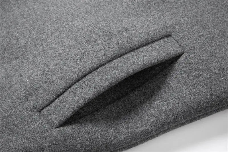 Abrigo de lana mid-length para hombre – estilo casual ejecutivo con onda moderna