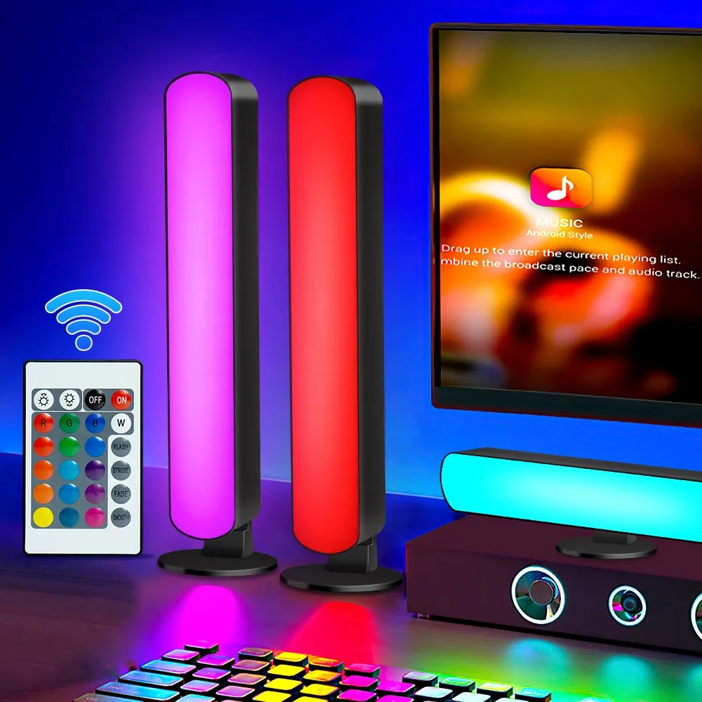Lámpara LED Symphony Inteligente - Control de Sonido - Luz RGB Ritmo Musical - Control por APP - Para TV, Computadora, Gaming y Decoración de Escritorio