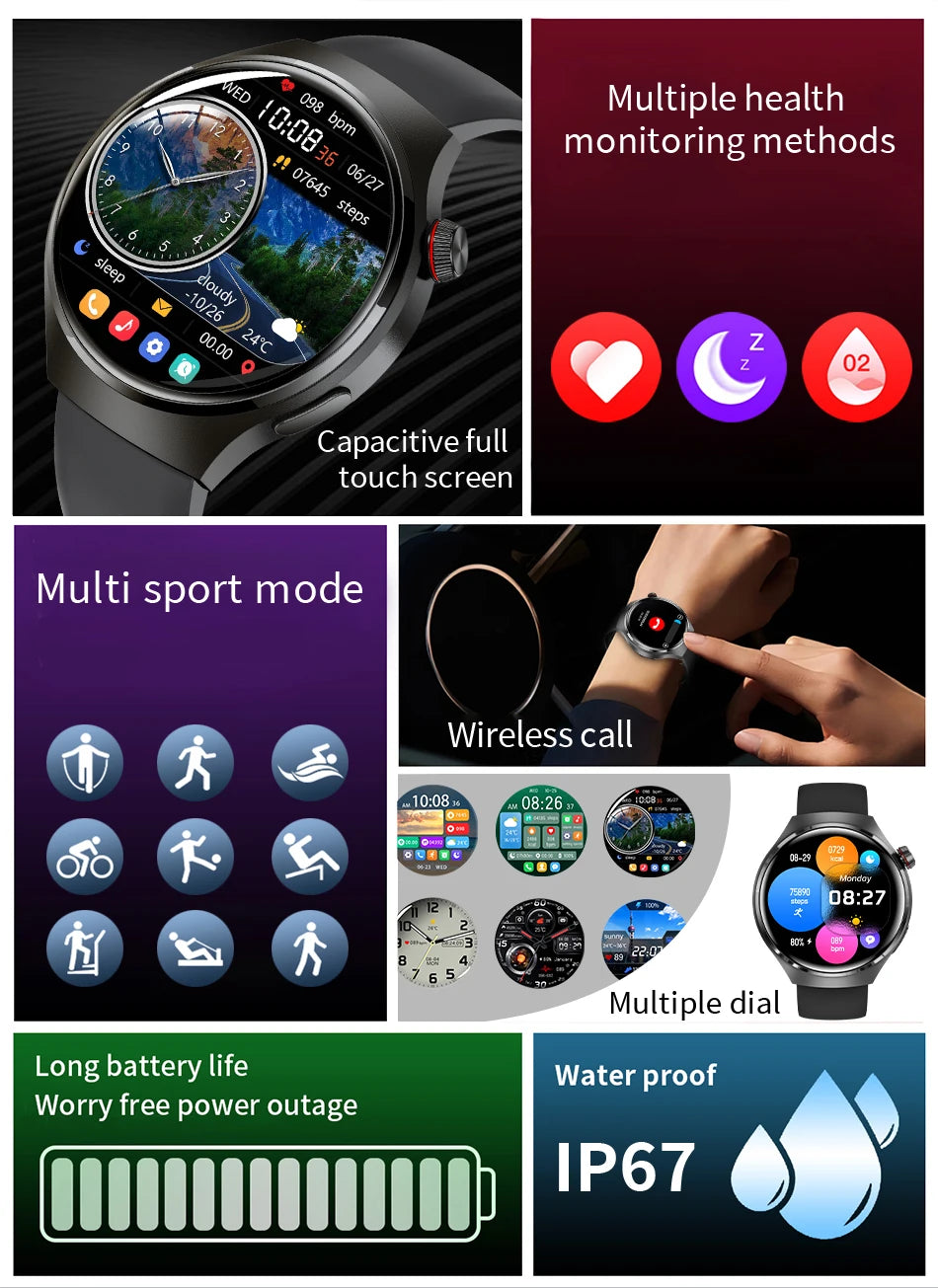 Smartwatch LIGE nuevo – pantalla HD 360*360, monitor de salud y llamadas Bluetooth