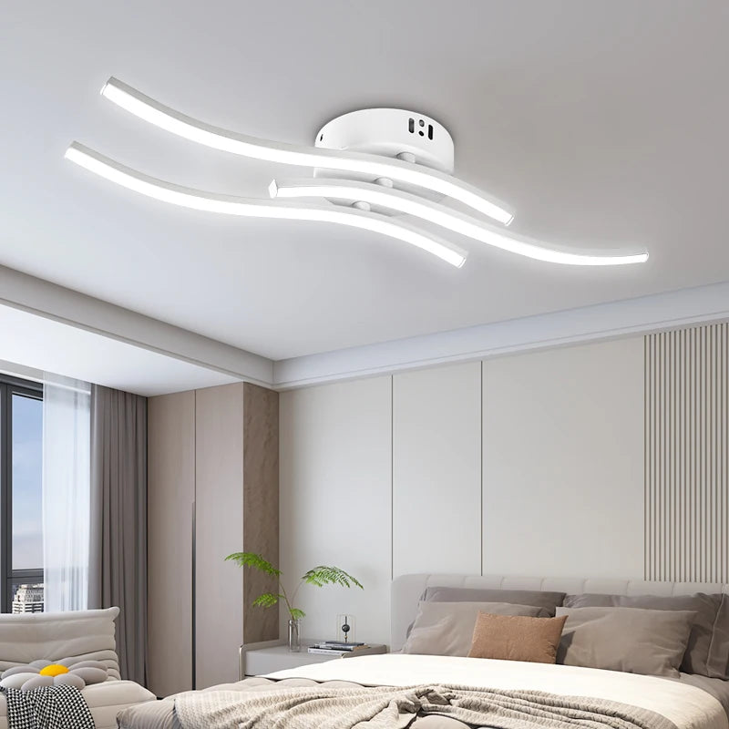 Lámpara de techo lineal – luz tricolor para living, dormitorio y comedor