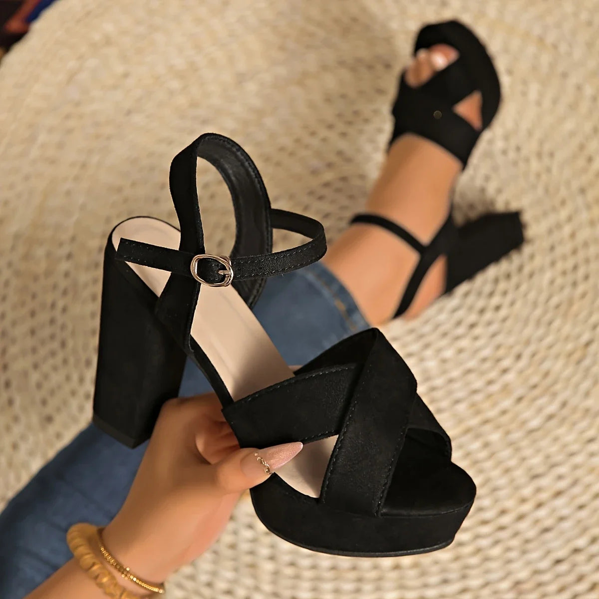 Sandalias mujer – flats tipo ballet con punta y plataforma