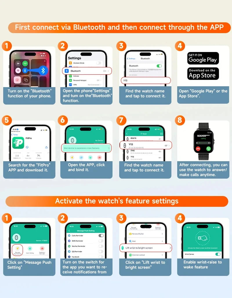 Smartwatch Android/iOS – pantalla HD 1.83", llamadas, alertas y modo deportivo