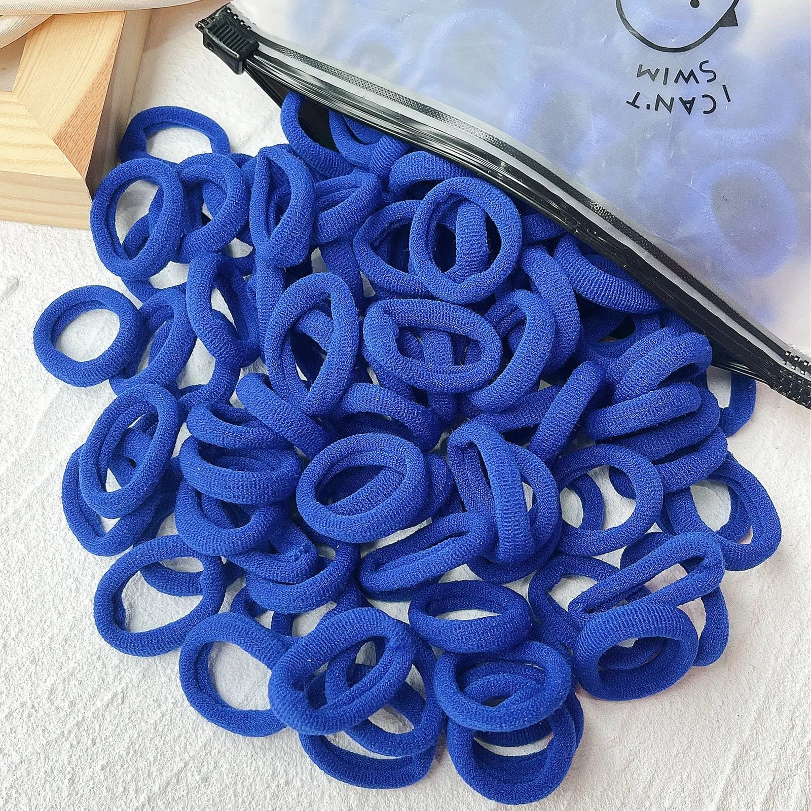 Set de 20/50 ligas elásticas para cabello – scrunchies y bandas de colores para niñas