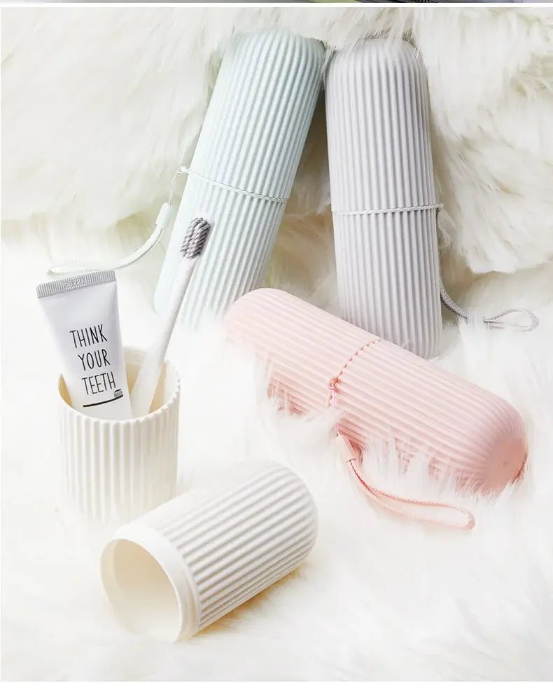 Estuche portátil para cepillo y pasta dental – caja protectora para viaje y camping