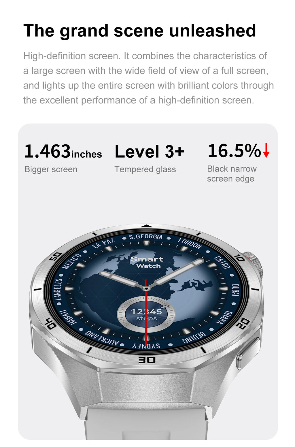 Smartwatch hombre nuevo – pantalla AMOLED, GPS, música y resistencia IP68