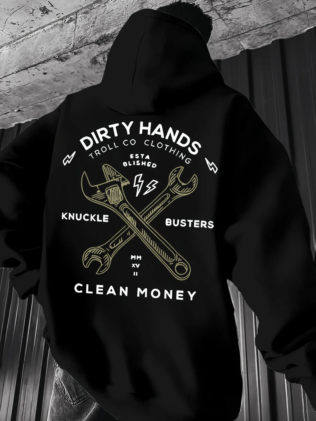 Hoodie unisex mecánico – diseño con llaves y martillo, cómodo y transpirable