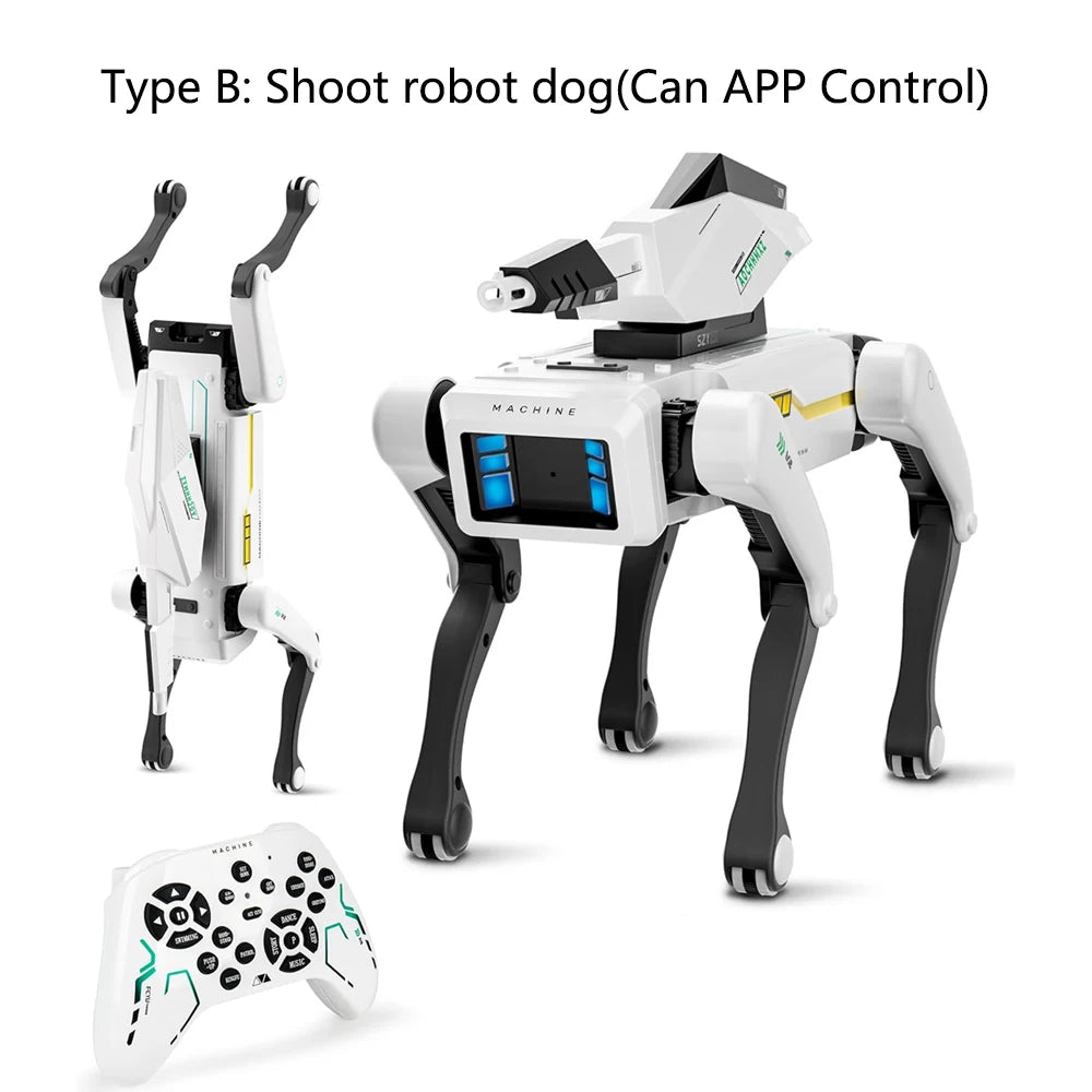 Perro Robot Acrobático con IA - Control por Voz y APP - Programable e Interactivo - Simulación Inteligente