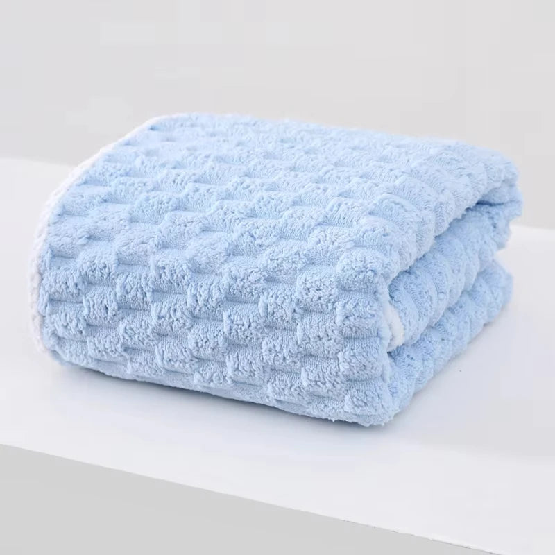 Toallas de baño grandes de coral fleece – gruesas, absorbentes y de secado rápido