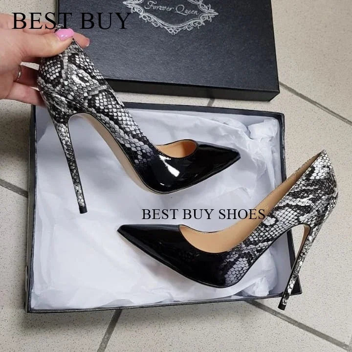 Pumps burdeos mujer – tacones stilettos de charol, slip-on y punta fina